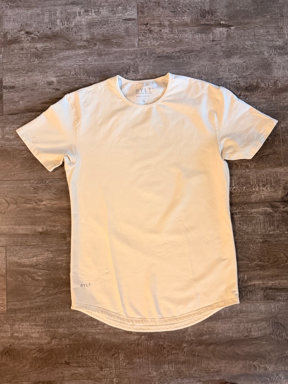 BYLT Premium Basics Drop Cut Lux Shirt. Size M. Off-white